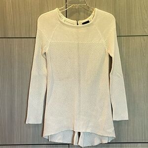 Nicole by Nicole Miller Cream Sweater w/ zipper detail XS